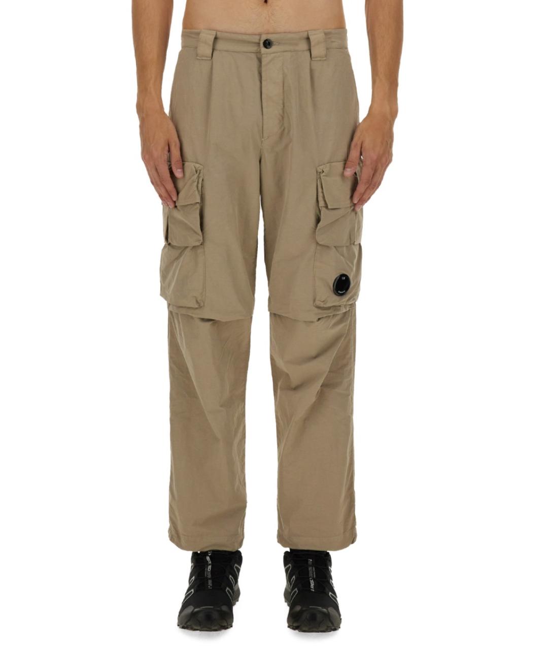 CP COMPANY Бежевые полиамидовые повседневные брюки, фото 2