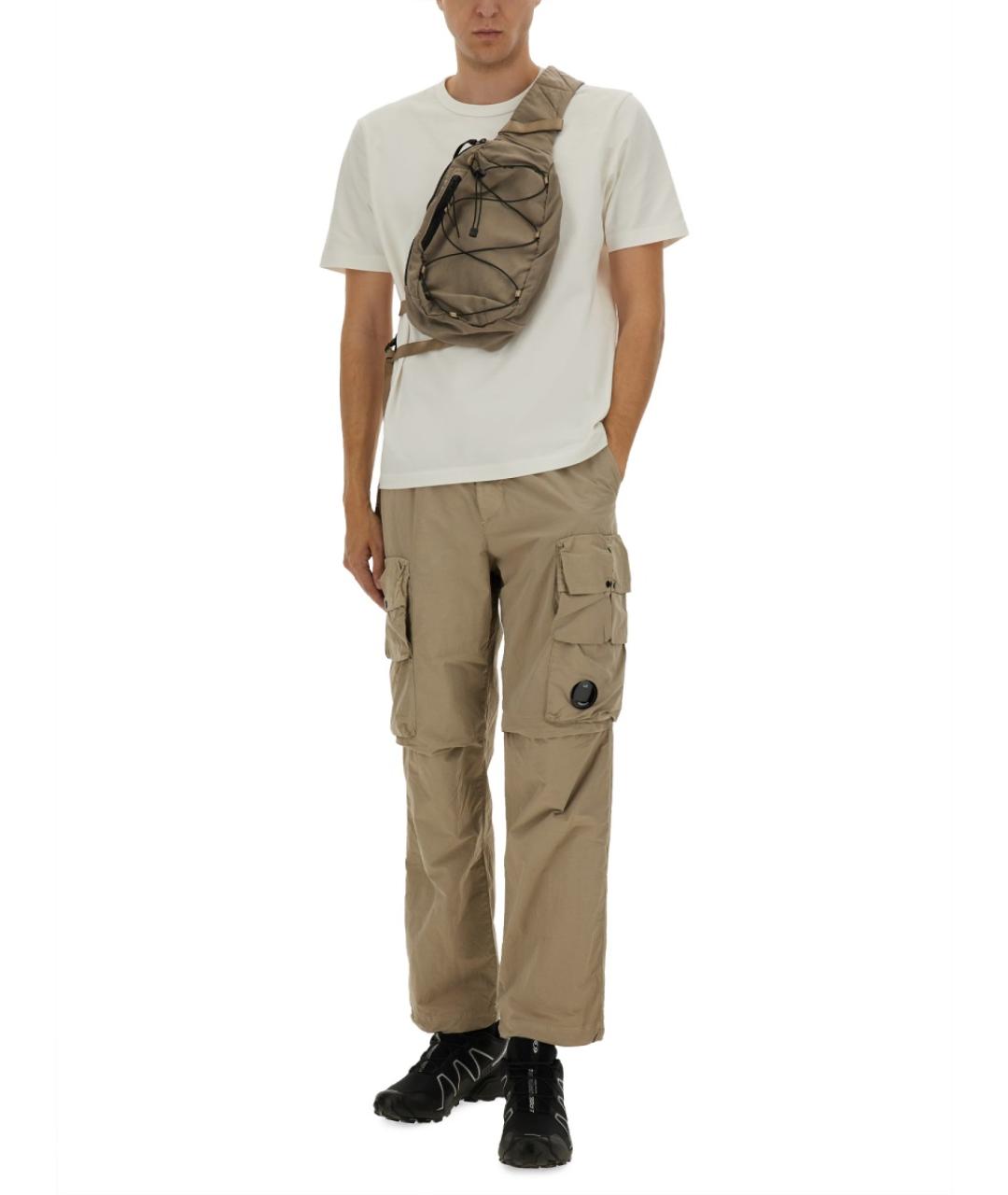 CP COMPANY Бежевые полиамидовые повседневные брюки, фото 3