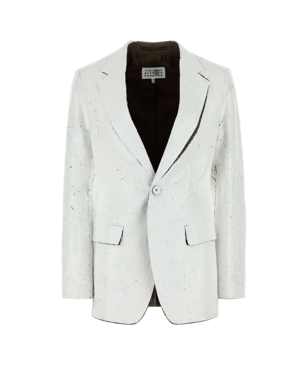 MM6 MAISON MARGIELA Белый полиэстеровый жакет/пиджак, фото 1
