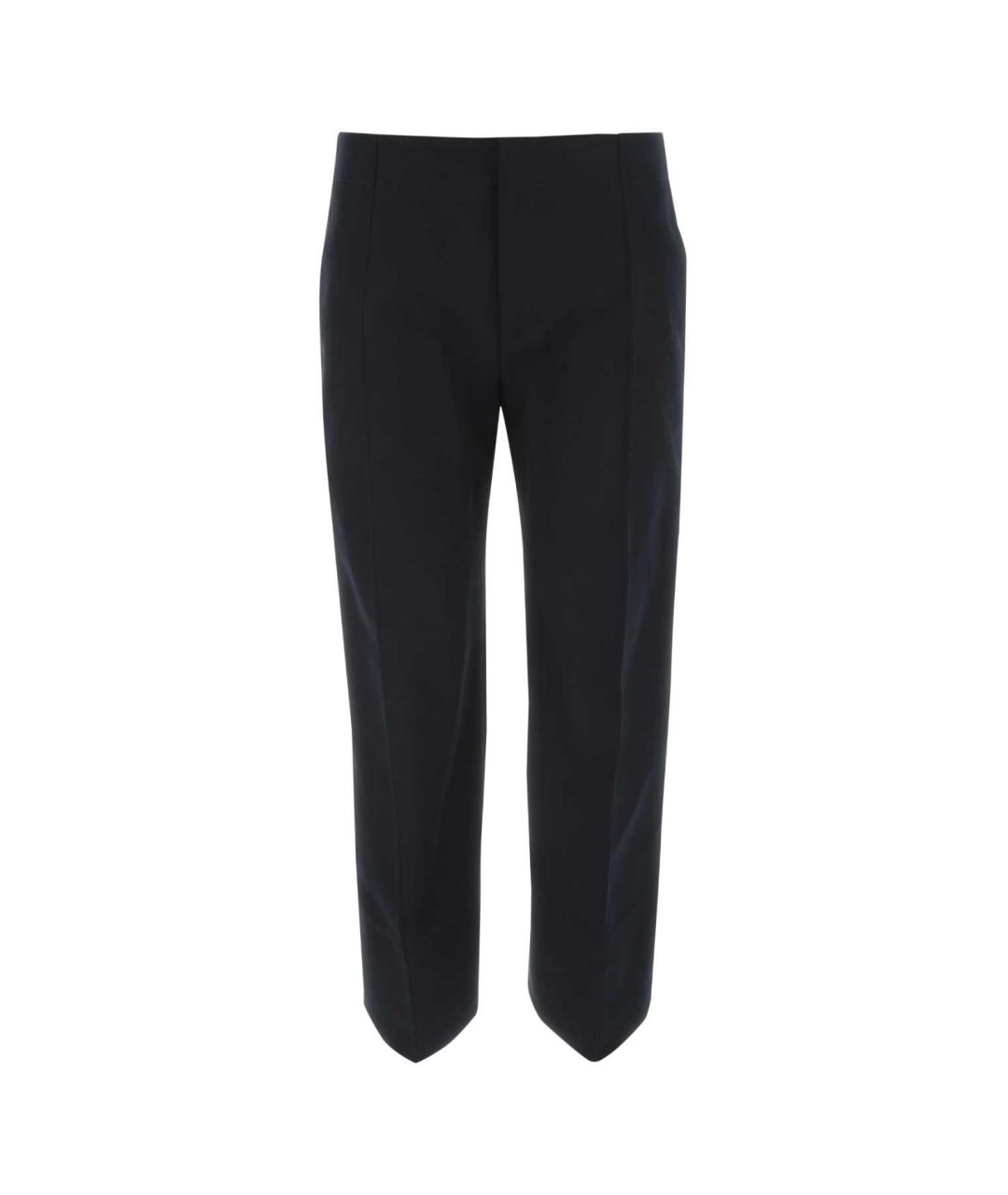 BOTTEGA VENETA Синие хлопковые прямые брюки, фото 1