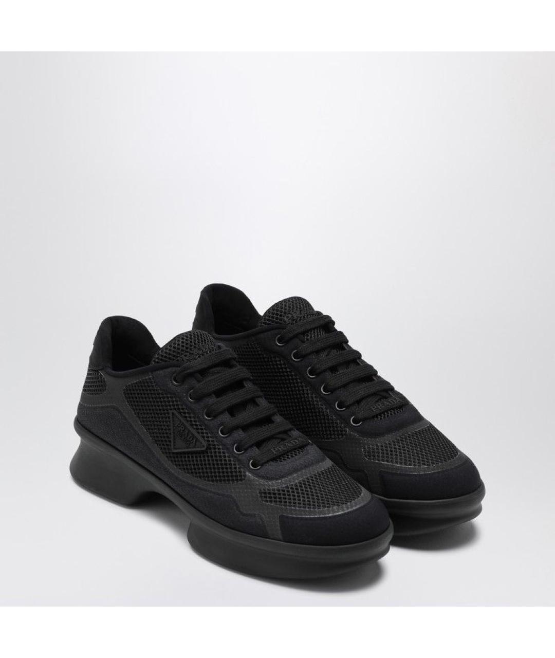 PRADA Черные синтетические кроссовки, фото 2