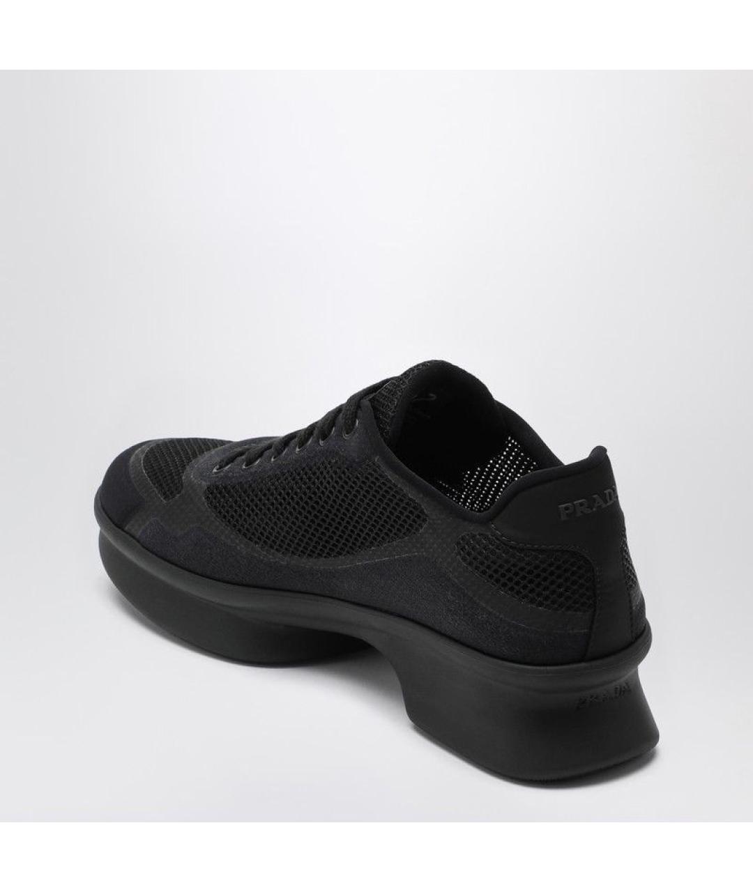 PRADA Черные синтетические кроссовки, фото 3