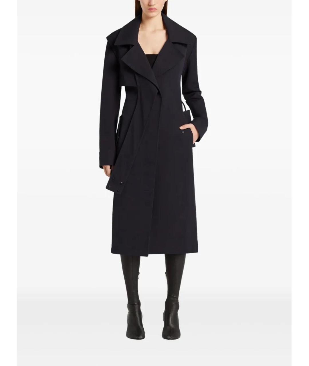 COURREGES Темно-синий хлопковый тренч/плащ, фото 2