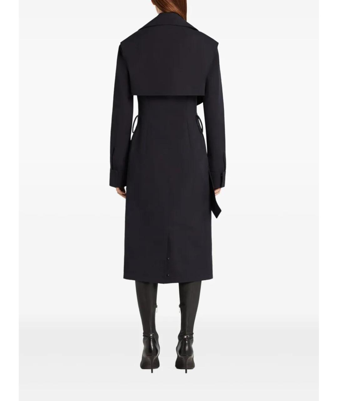 COURREGES Темно-синий хлопковый тренч/плащ, фото 4