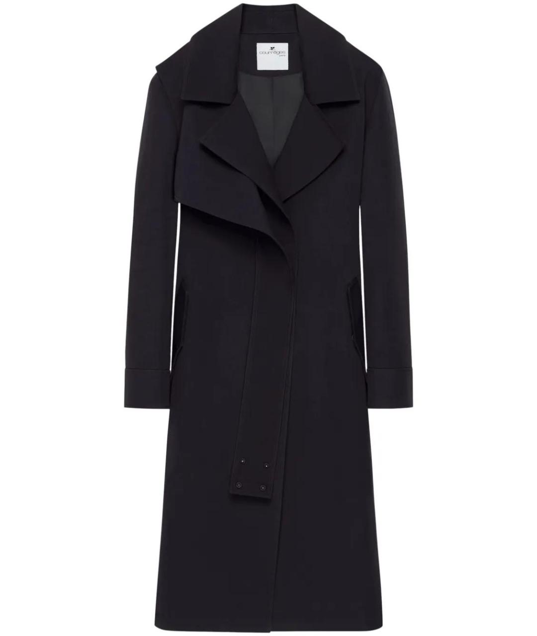 COURREGES Темно-синий хлопковый тренч/плащ, фото 1