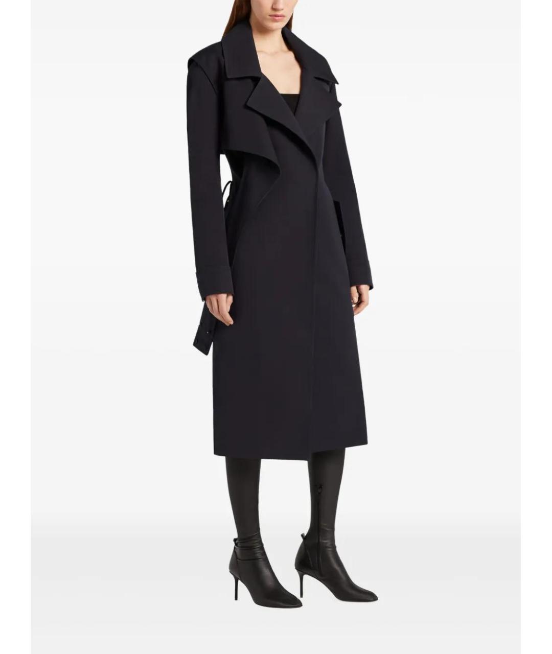 COURREGES Темно-синий хлопковый тренч/плащ, фото 3