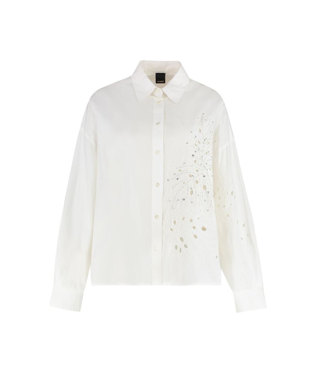 PINKO Белая хлопковая рубашка, фото 1