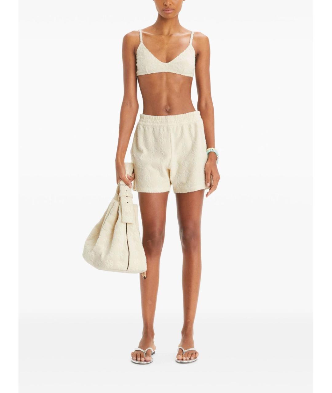 TORY BURCH Белые хлопковые шорты, фото 4