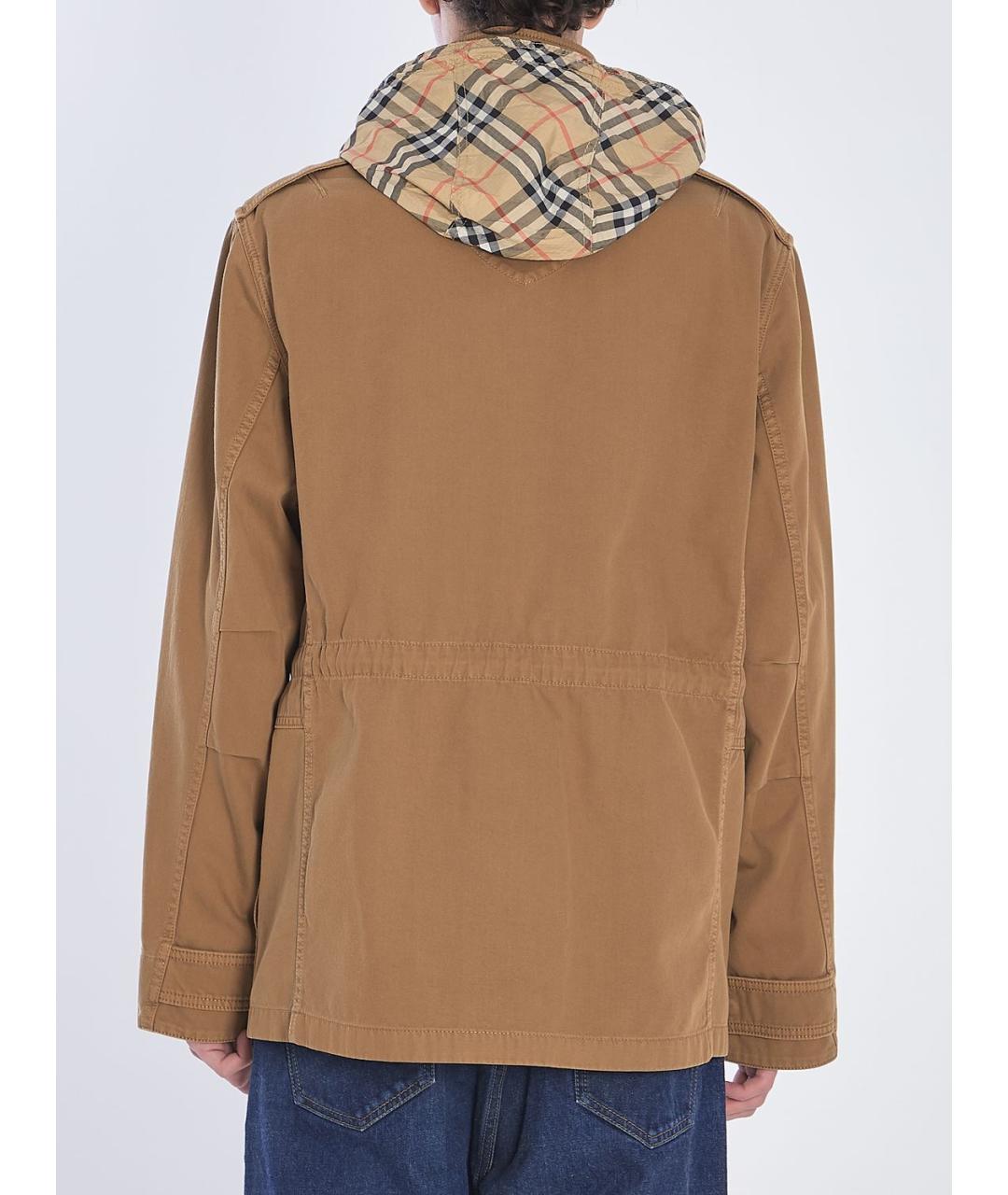 BURBERRY Коричневая хлопковая куртка, фото 4