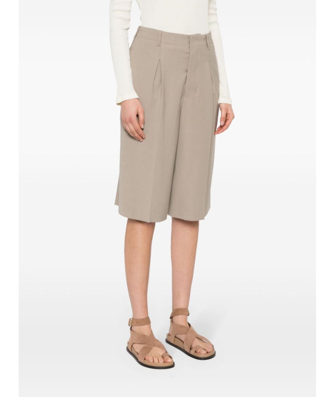 Ami Paris Бежевые полиамидовые шорты, фото 3