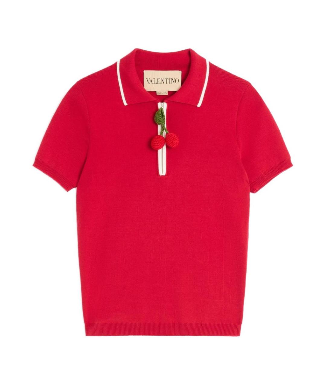 VALENTINO Красная хлопковая футболка, фото 1