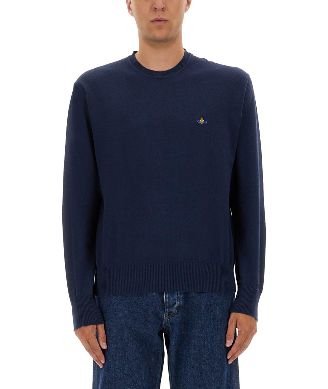 VIVIENNE WESTWOOD Синий хлопковый джемпер / свитер, фото 5