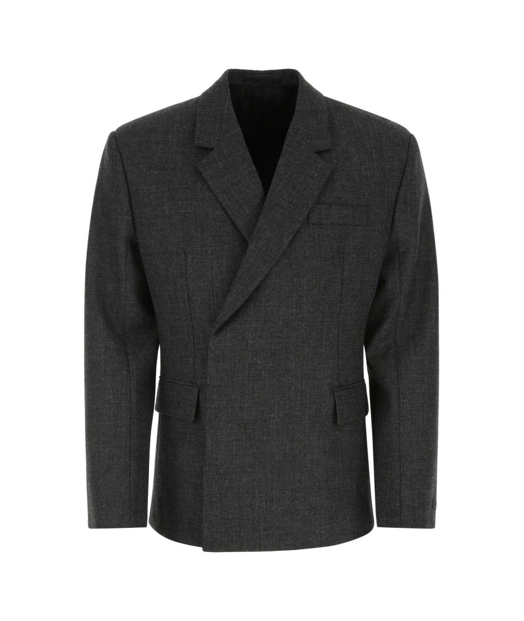 PRADA Антрацитовая шерстяная куртка, фото 1