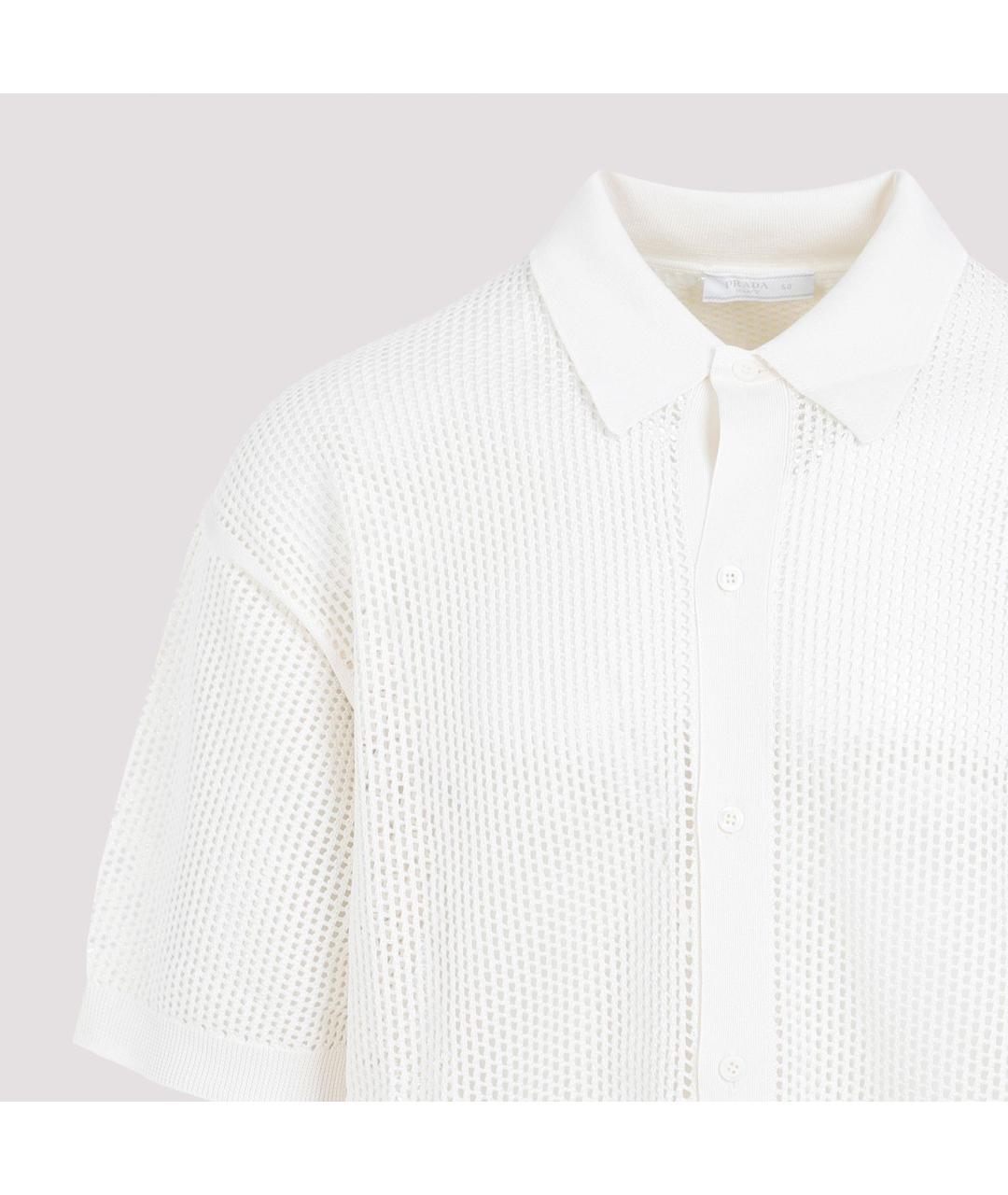 PRADA Белая шелковая кэжуал рубашка, фото 3