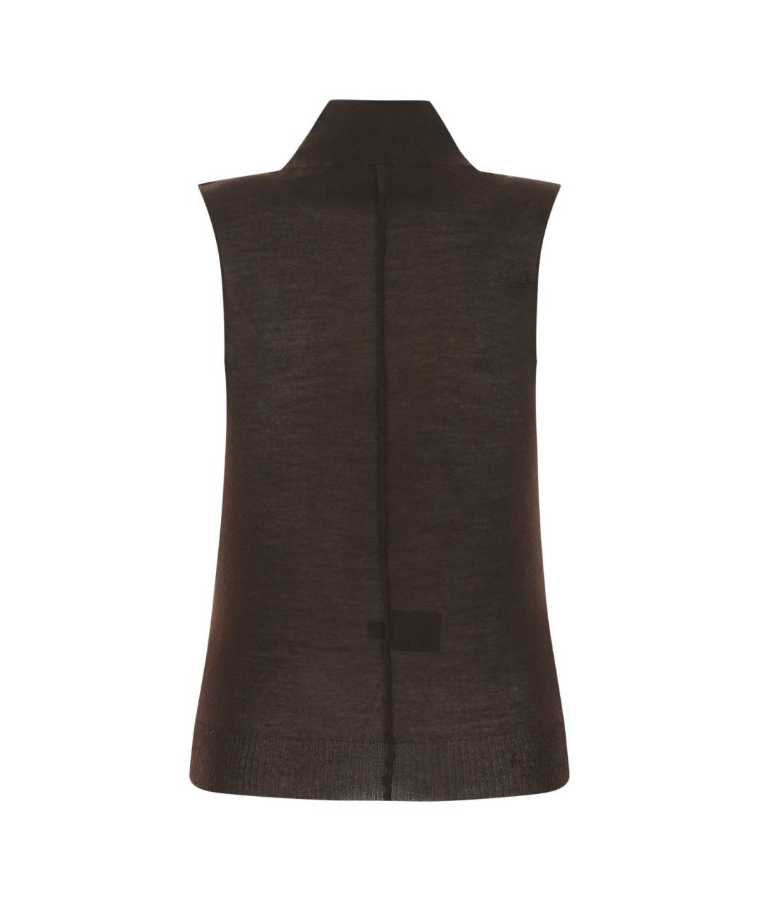 AMIRI Коричневая кашемировая майка, фото 2