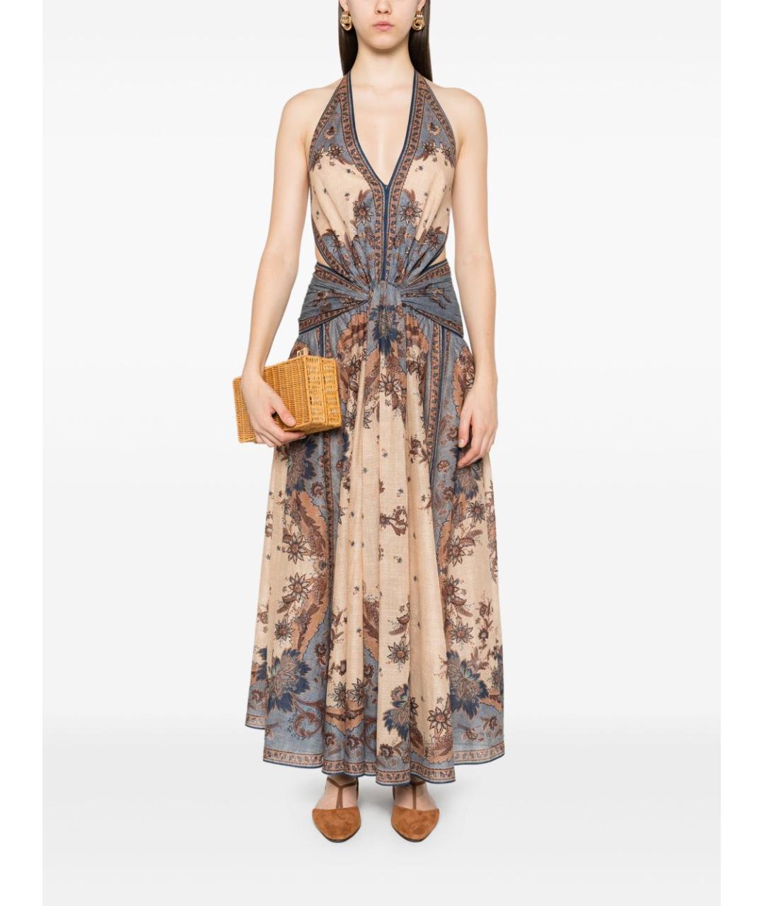 ZIMMERMANN Синее хлопковое повседневное платье, фото 3