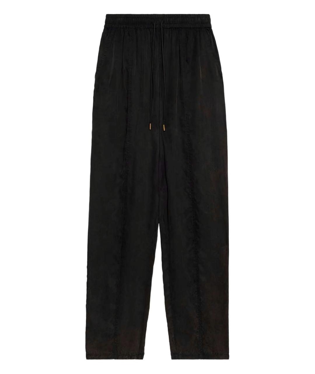 ISABEL MARANT Черные вискозные прямые брюки, фото 1