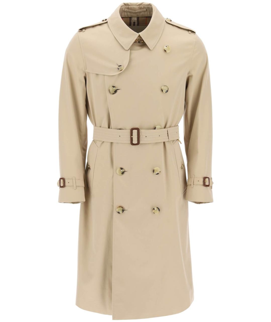 BURBERRY Бежевый хлопковый тренч / плащ, фото 1