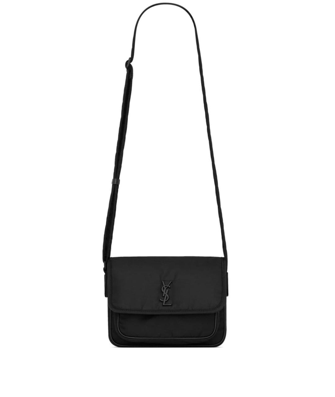 SAINT LAURENT Черная синтетическая сумка на плечо, фото 1