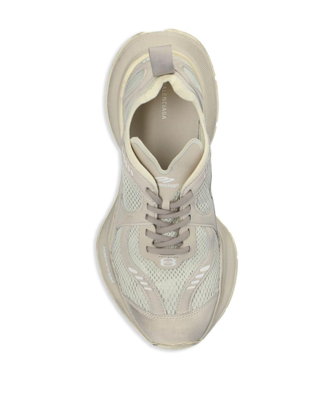 BALENCIAGA Бежевые синтетические кроссовки, фото 4