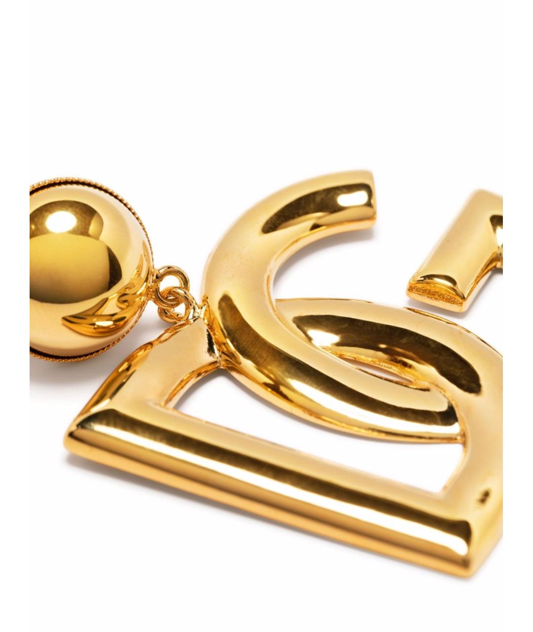 DOLCE&GABBANA Золотые латунные серьги, фото 3