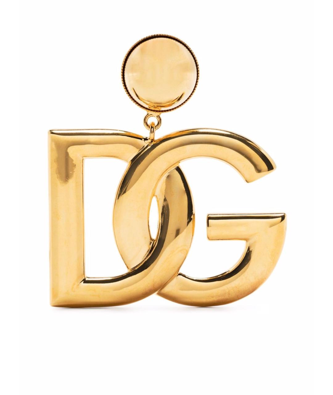 DOLCE&GABBANA Золотые латунные серьги, фото 1