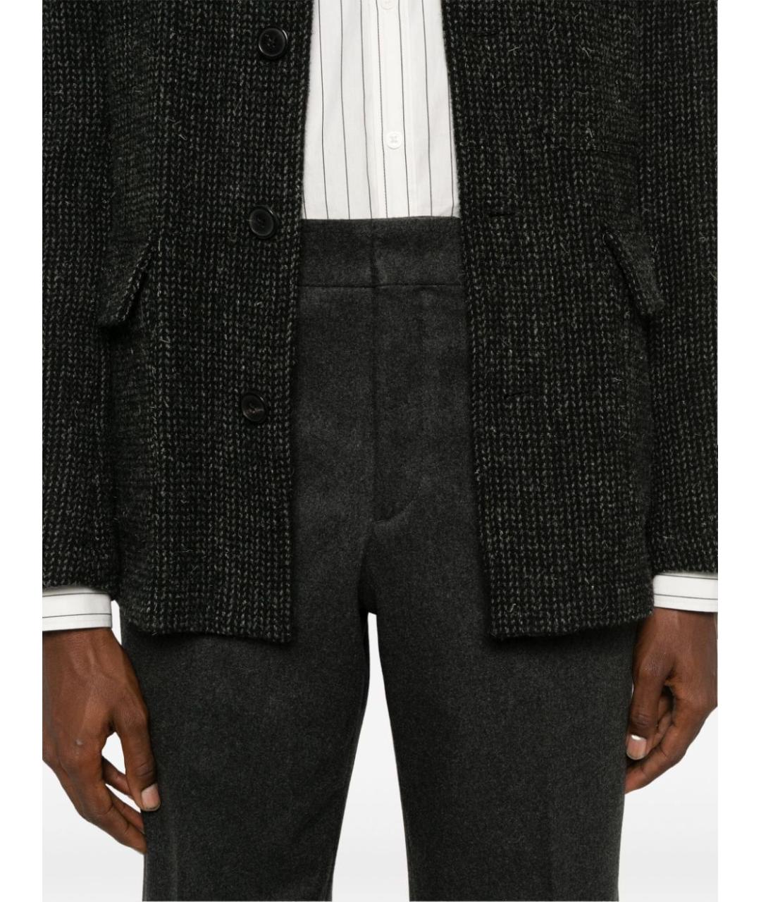 FENDI Серые кашемировые повседневные брюки, фото 6