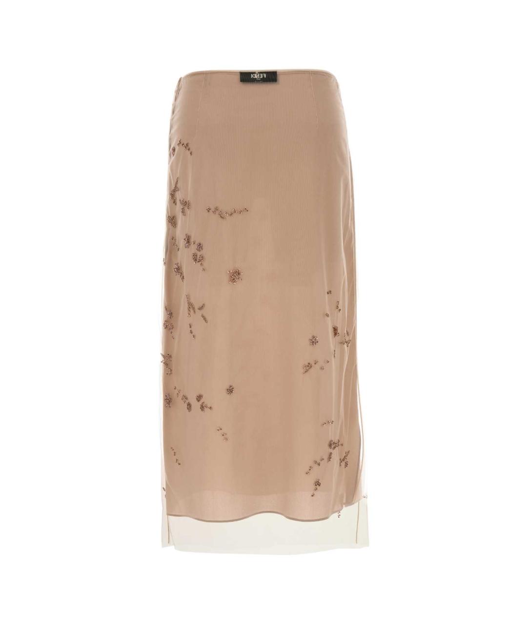 FENDI Розовая юбка миди, фото 2