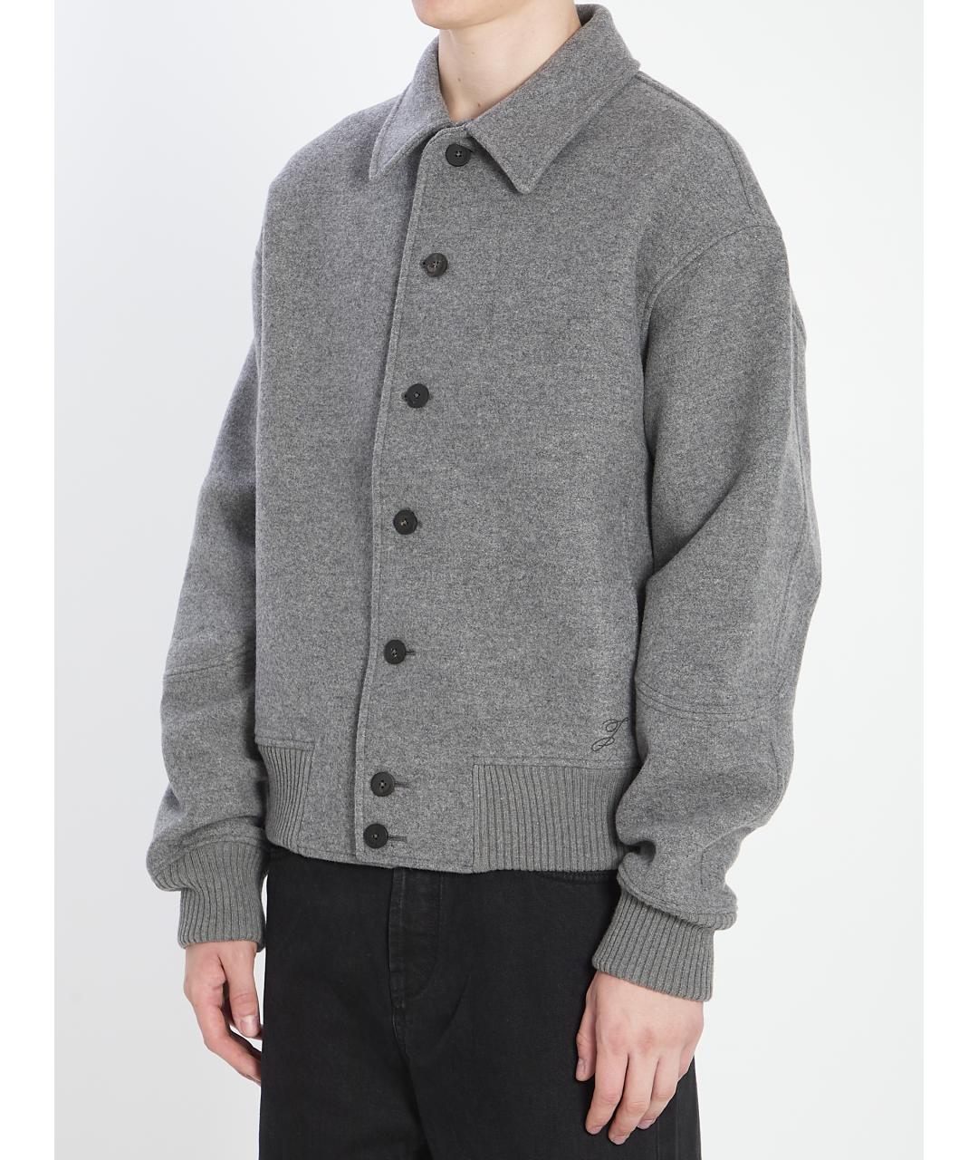 JACQUEMUS Серая шерстяная куртка, фото 3