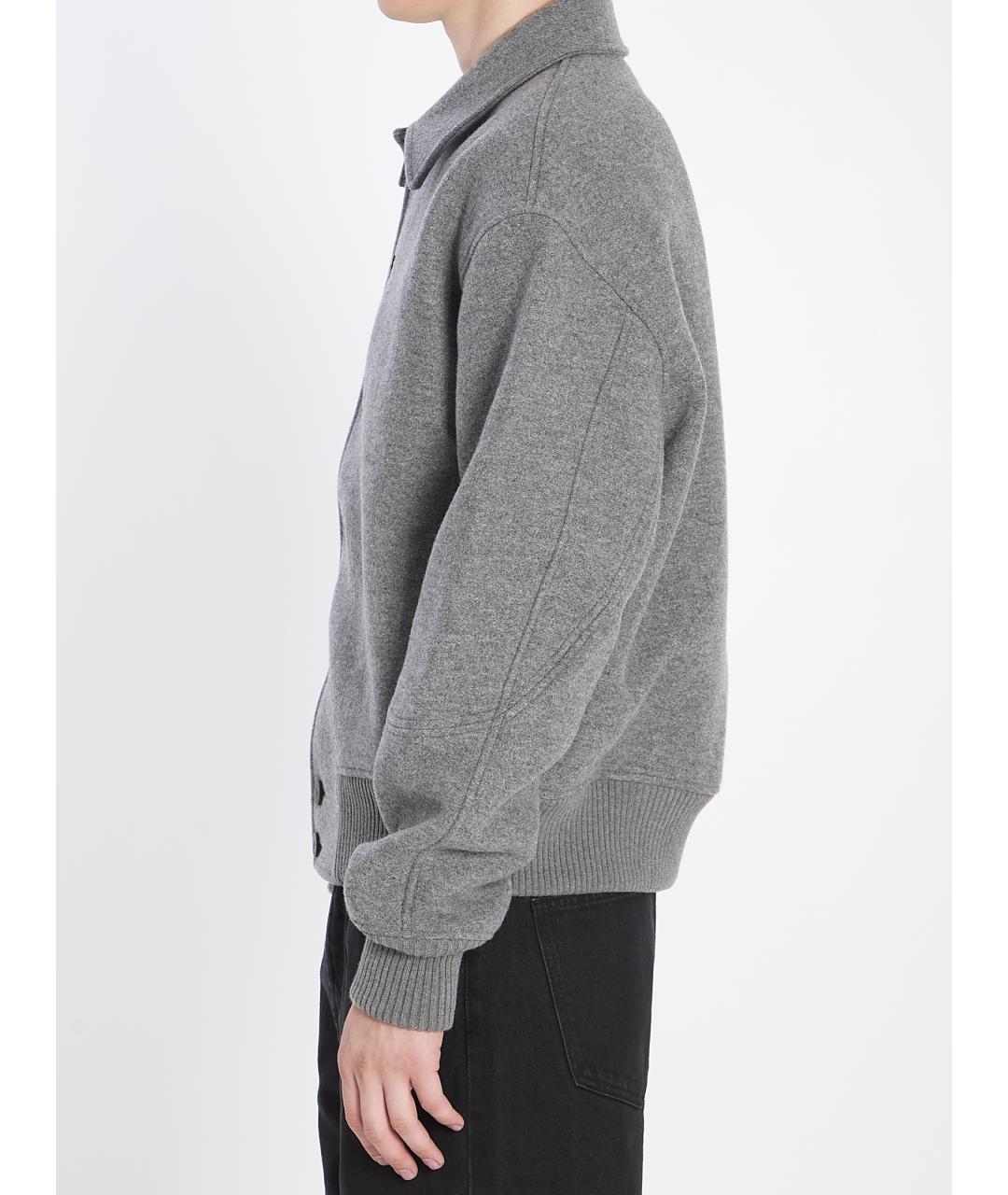 JACQUEMUS Серая шерстяная куртка, фото 4