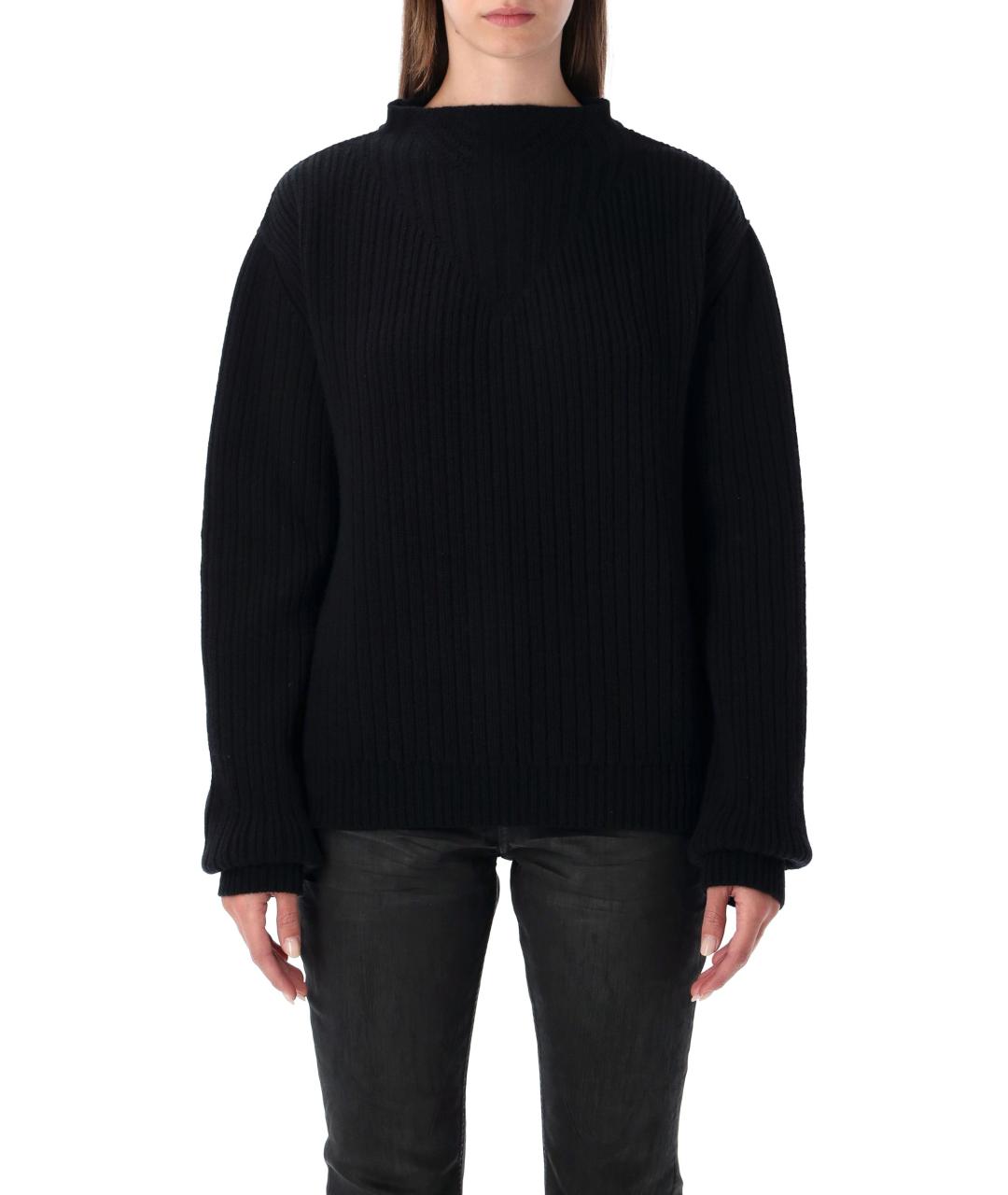 RICK OWENS Черный шерстяной джемпер / свитер, фото 4