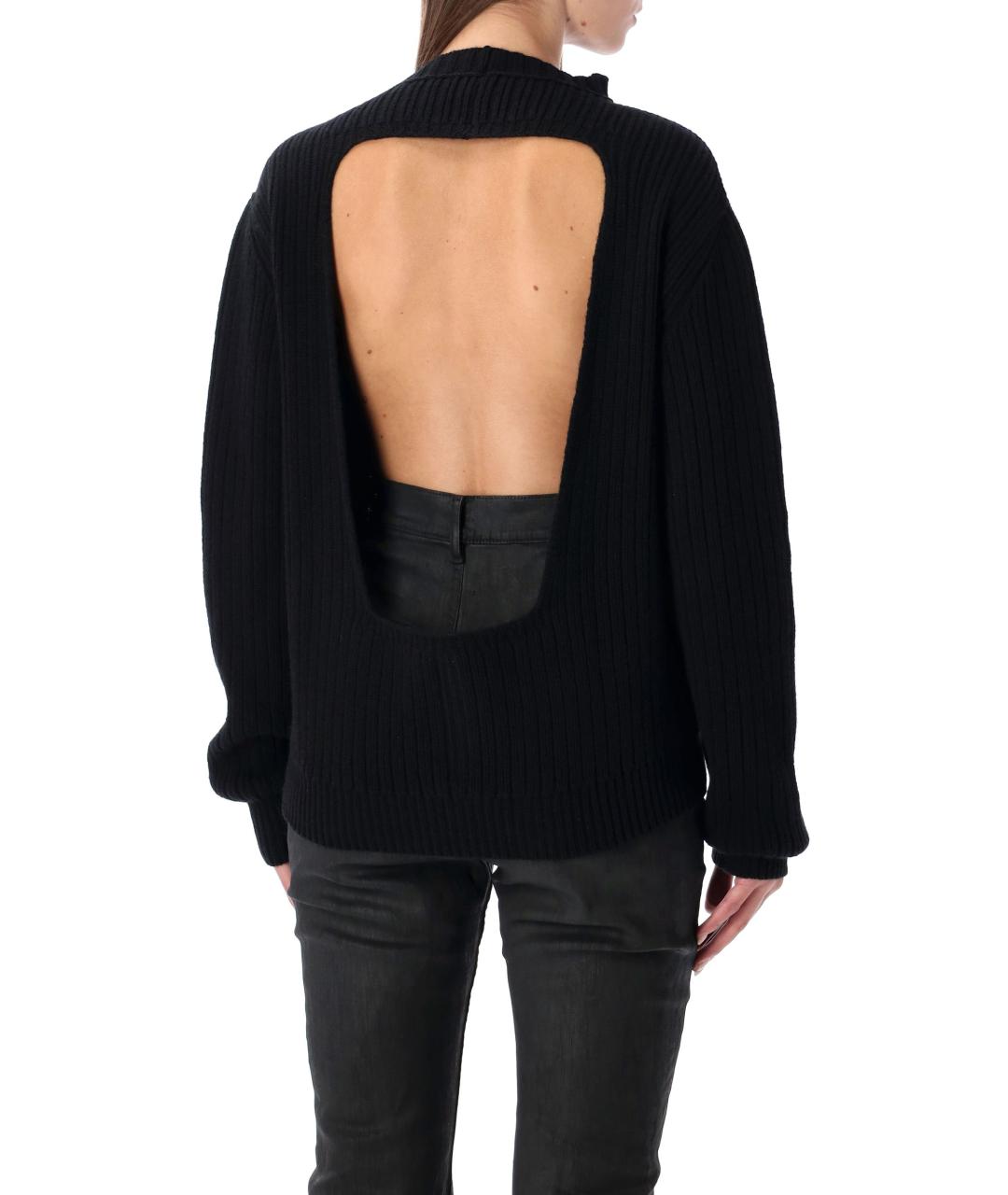 RICK OWENS Черный шерстяной джемпер / свитер, фото 2