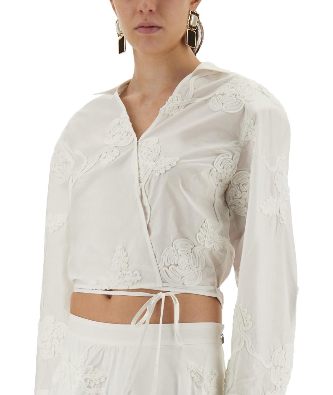 ROTATE Белая хлопковая рубашка, фото 4