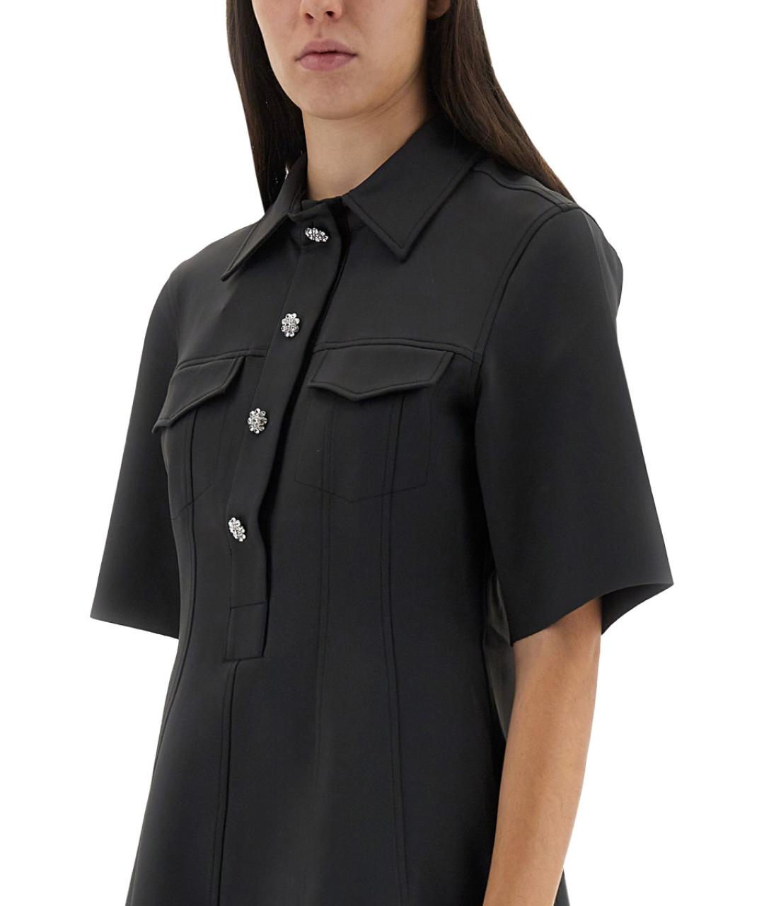 GANNI Серое полиамидовое повседневное платье, фото 5