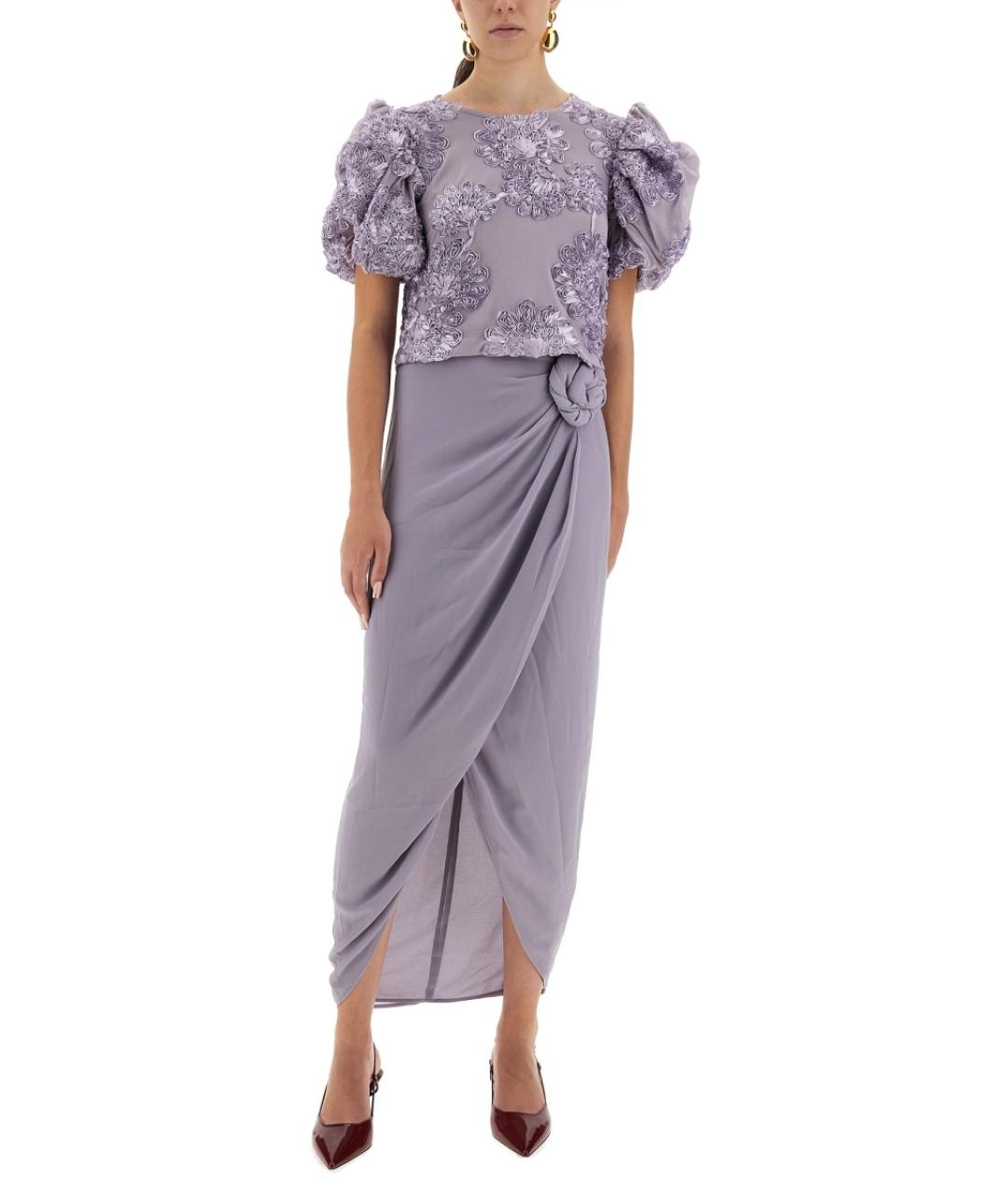 ROTATE Фиолетовая полиэстеровая блузы, фото 3