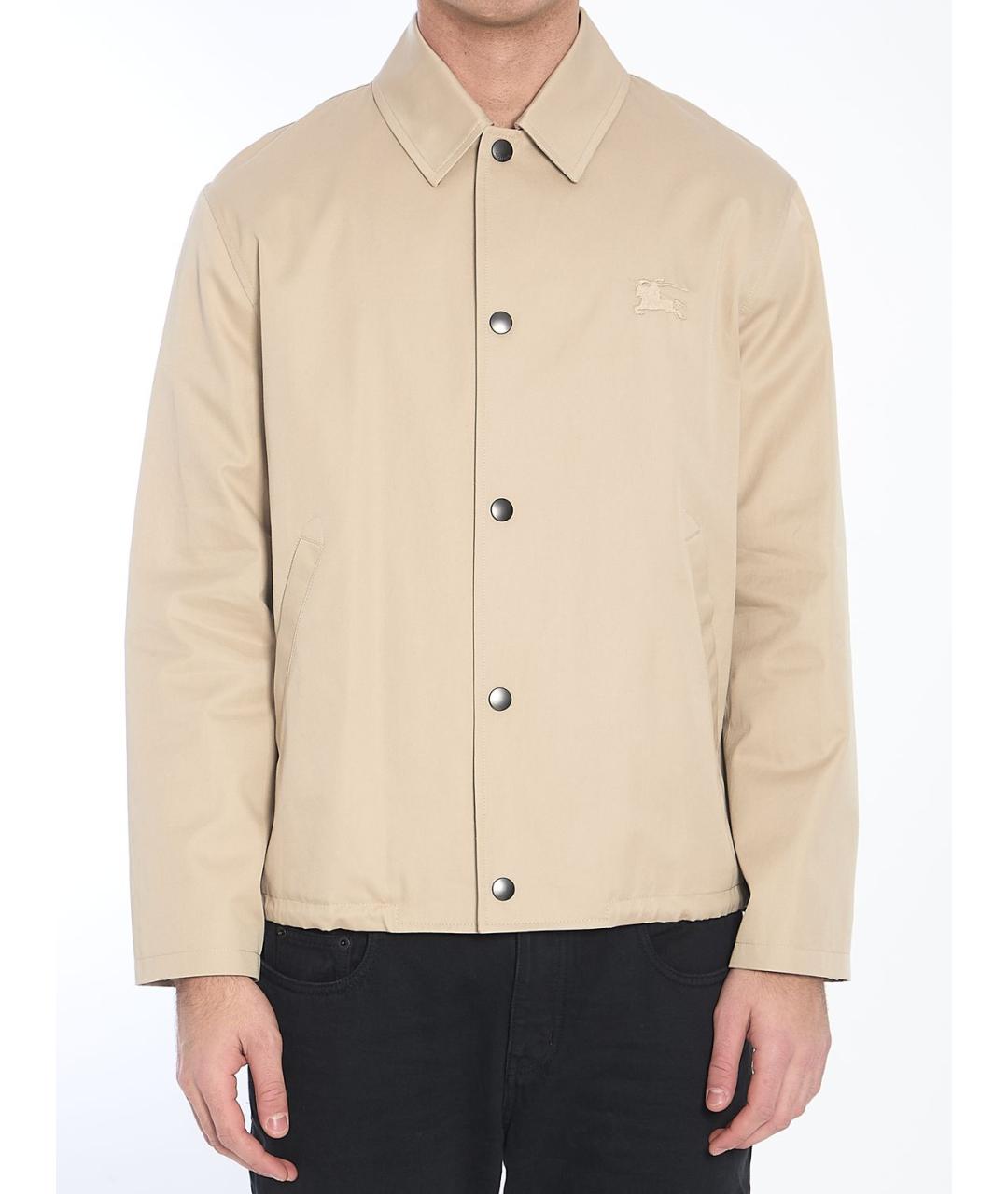 BURBERRY Бежевая хлопковая куртка, фото 2