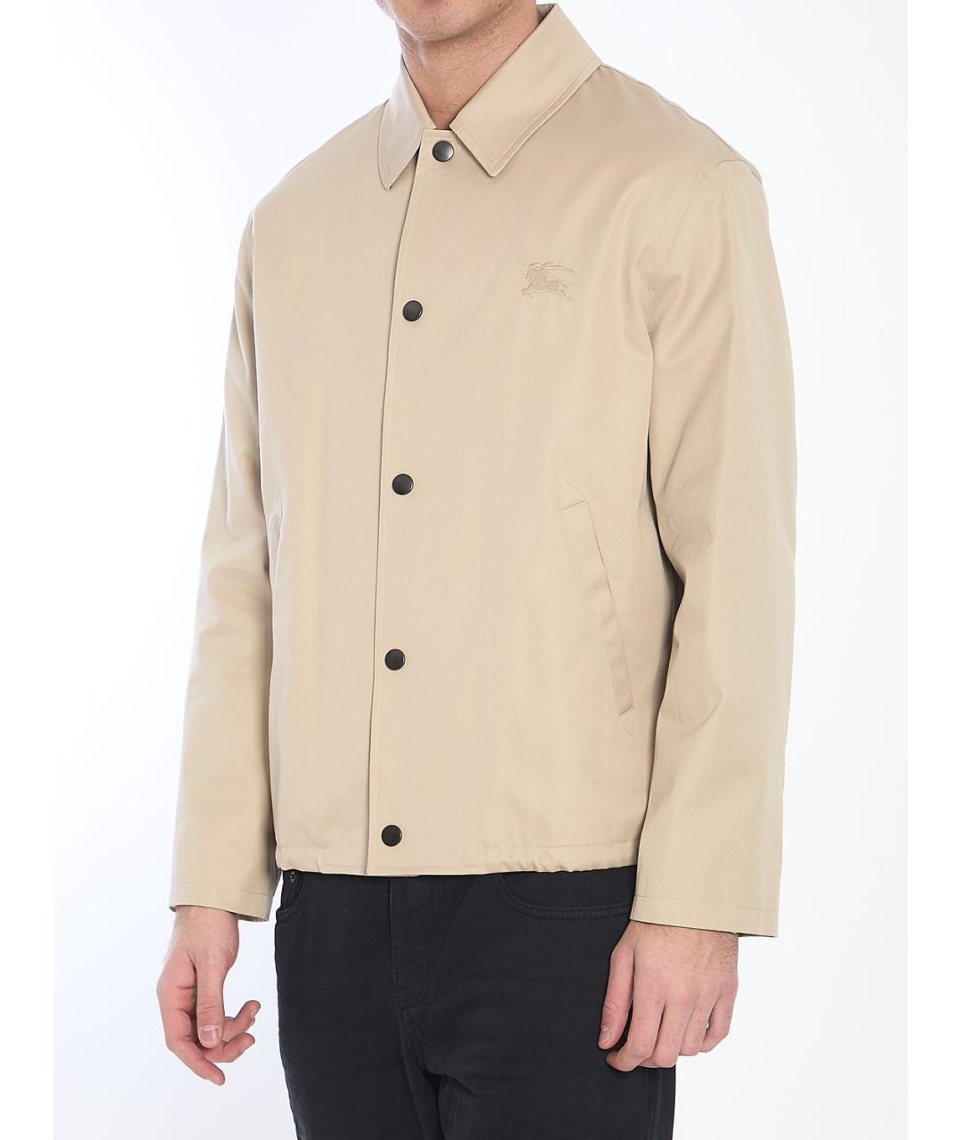 BURBERRY Бежевая хлопковая куртка, фото 3