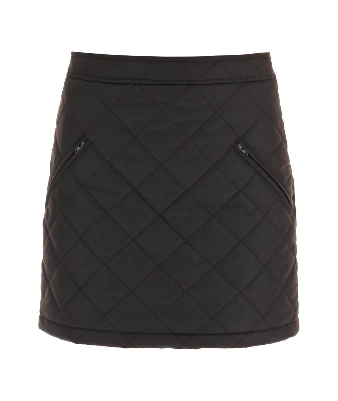 BURBERRY Коричневая хлопковая юбка мини, фото 1