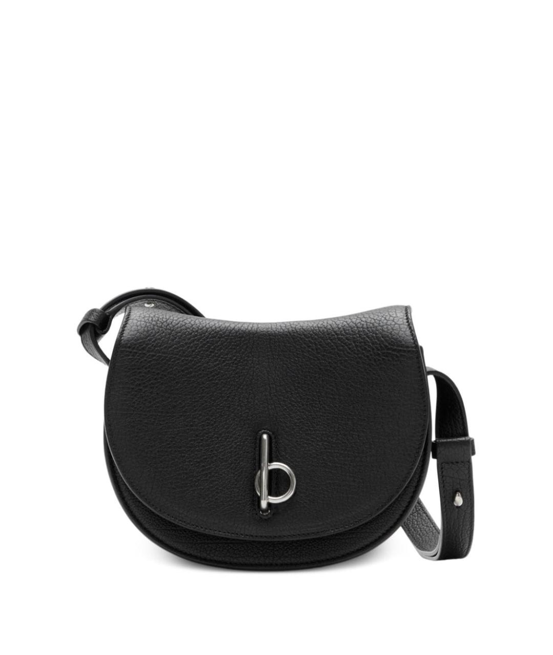 BURBERRY Черная кожаная сумка через плечо, фото 1