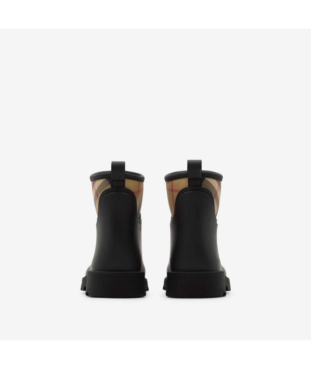 BURBERRY Черные резиновые ботинки, фото 4