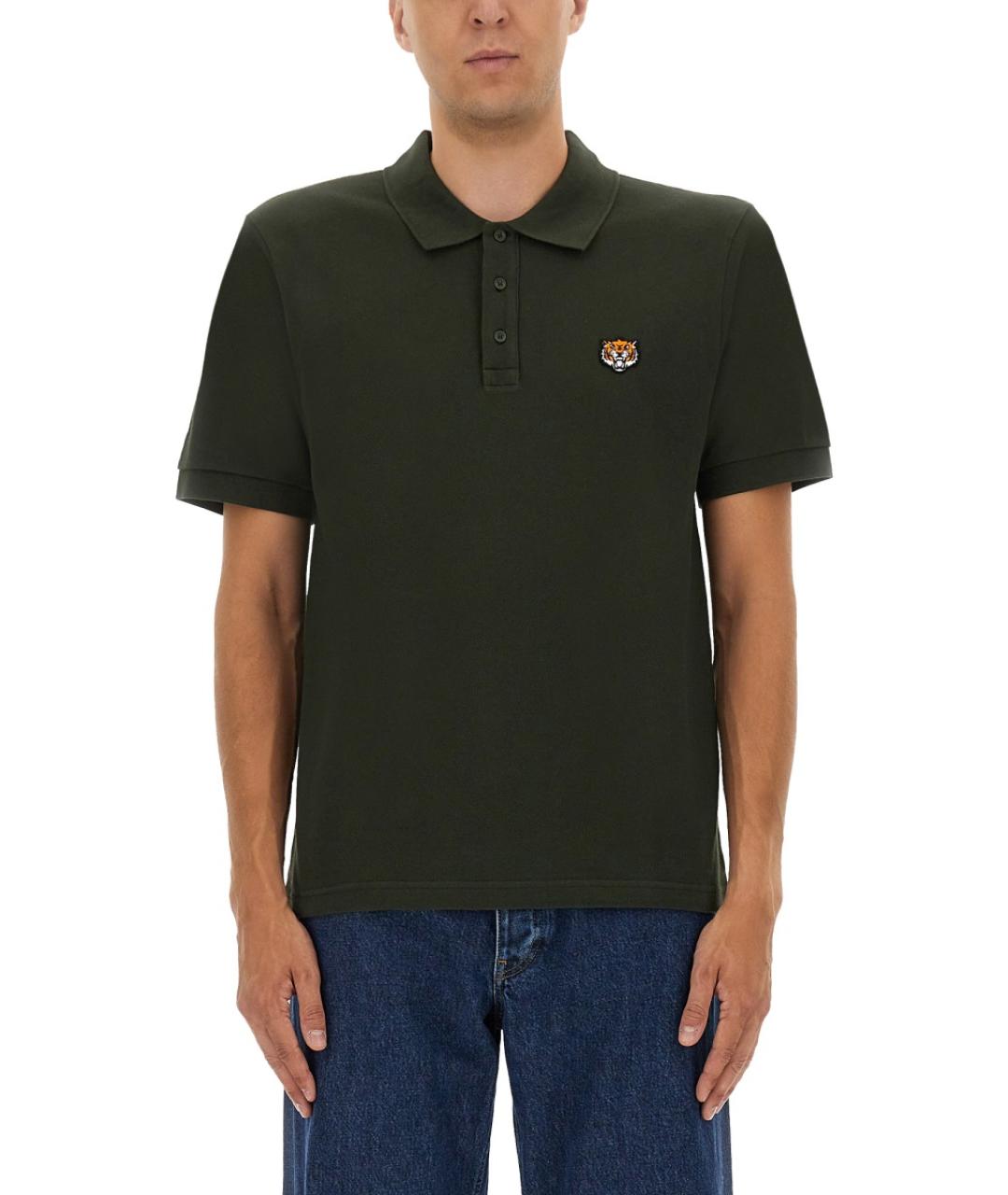 KENZO Хаки хлопковая футболка, фото 5