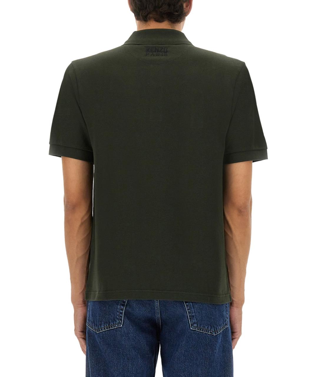 KENZO Хаки хлопковая футболка, фото 3
