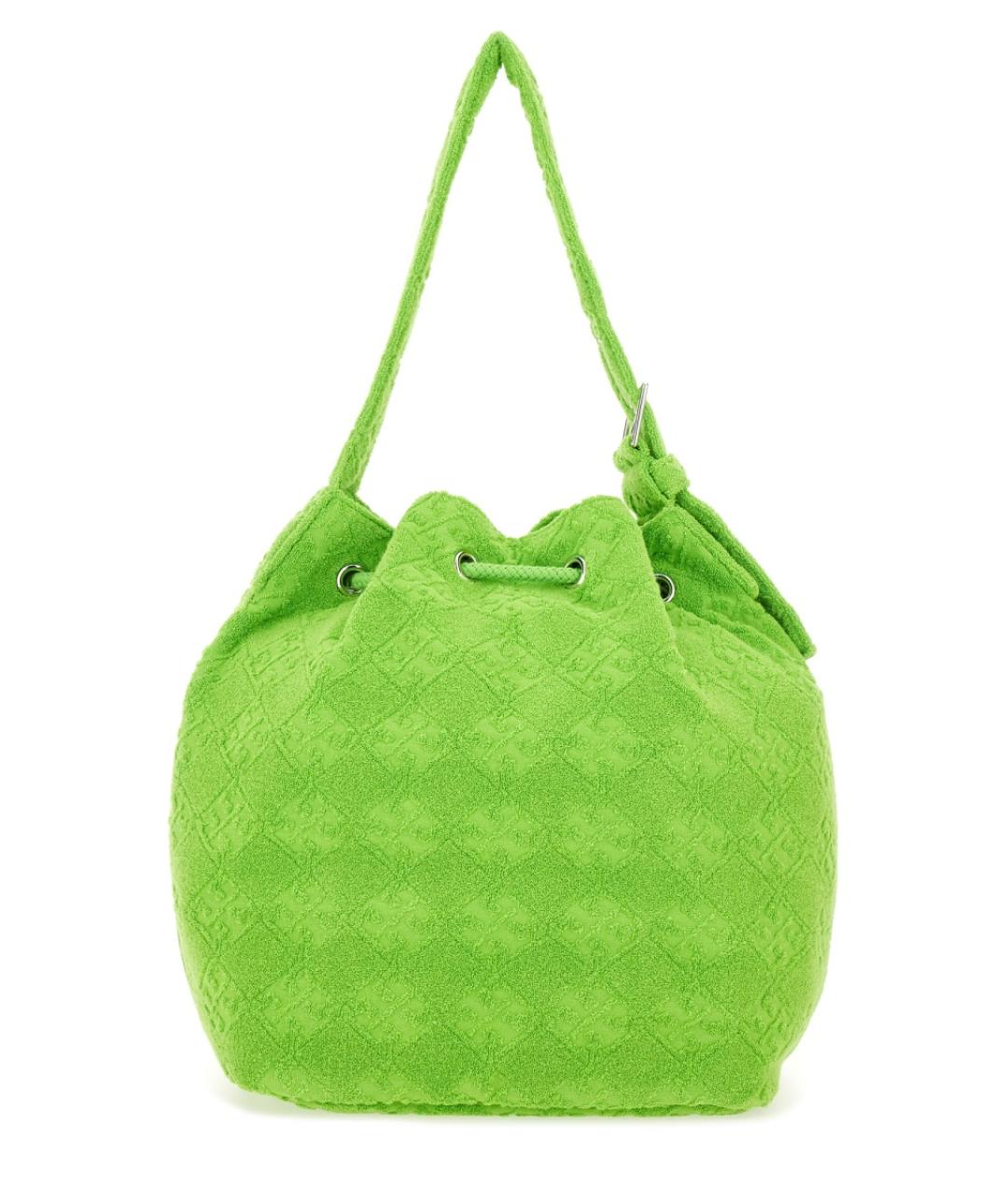 TORY BURCH Зеленая хлопковая сумка через плечо, фото 2