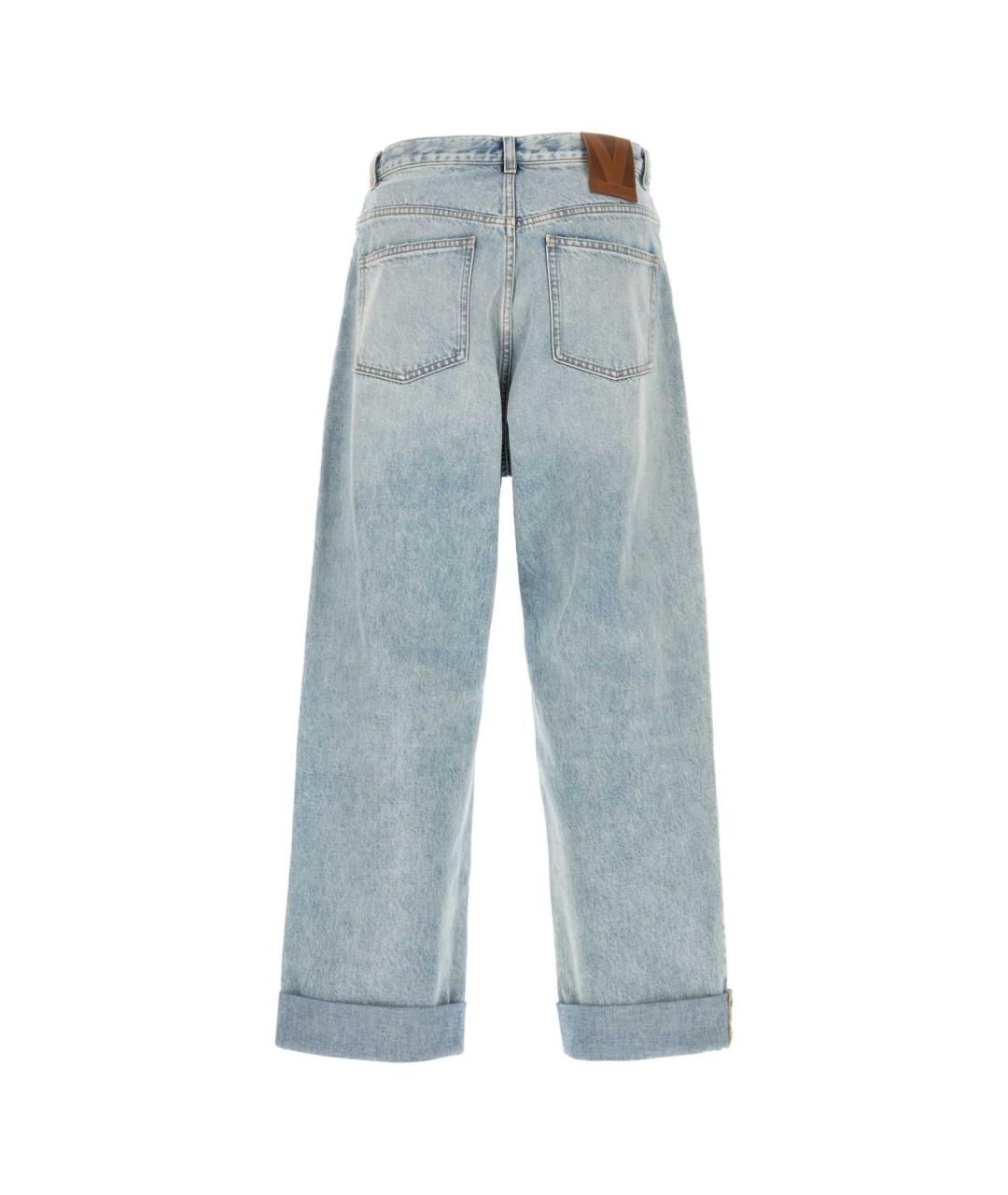 VALENTINO Голубые хлопковые повседневные брюки, фото 2