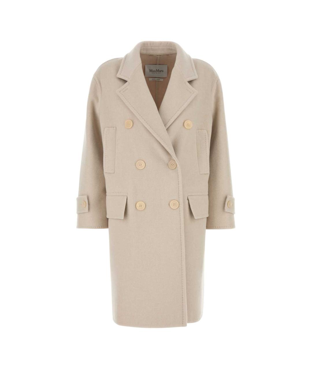 MAX MARA Бежевое шерстяное пальто, фото 1