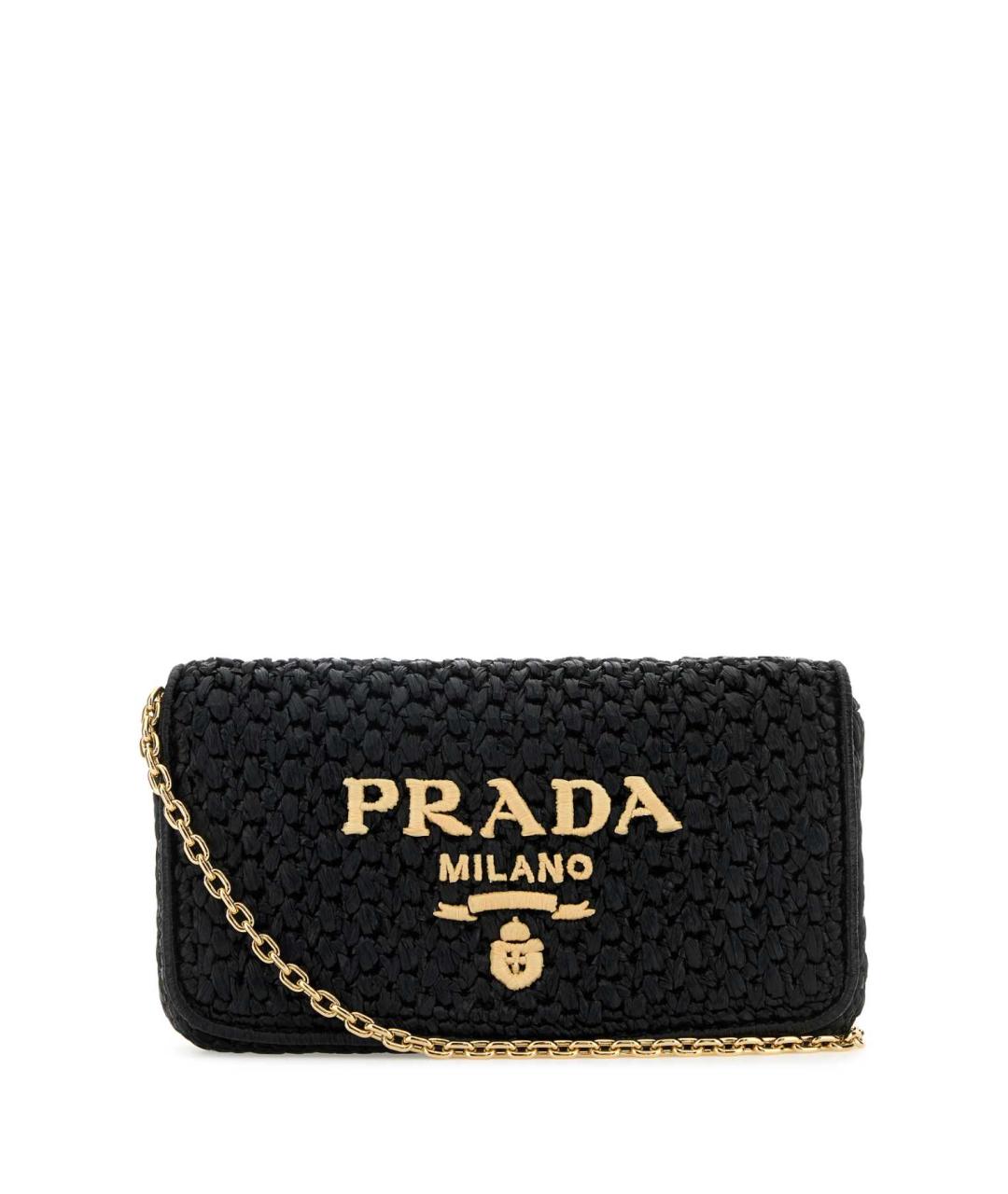 PRADA Черная пелетеная сумка через плечо, фото 1