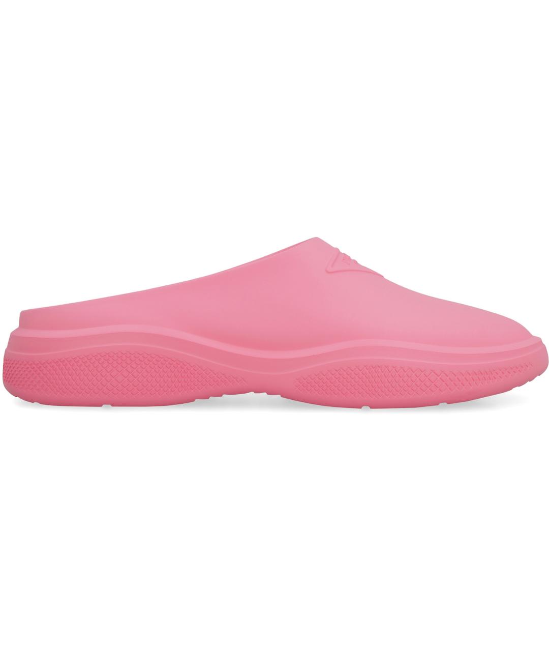 PRADA Розовые резиновые шлепанцы, фото 2