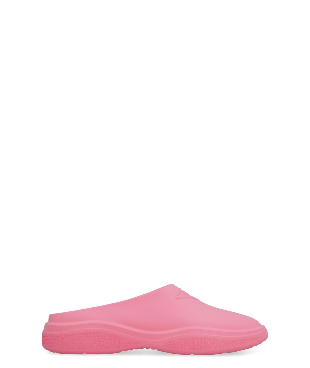 PRADA Розовые резиновые шлепанцы, фото 1