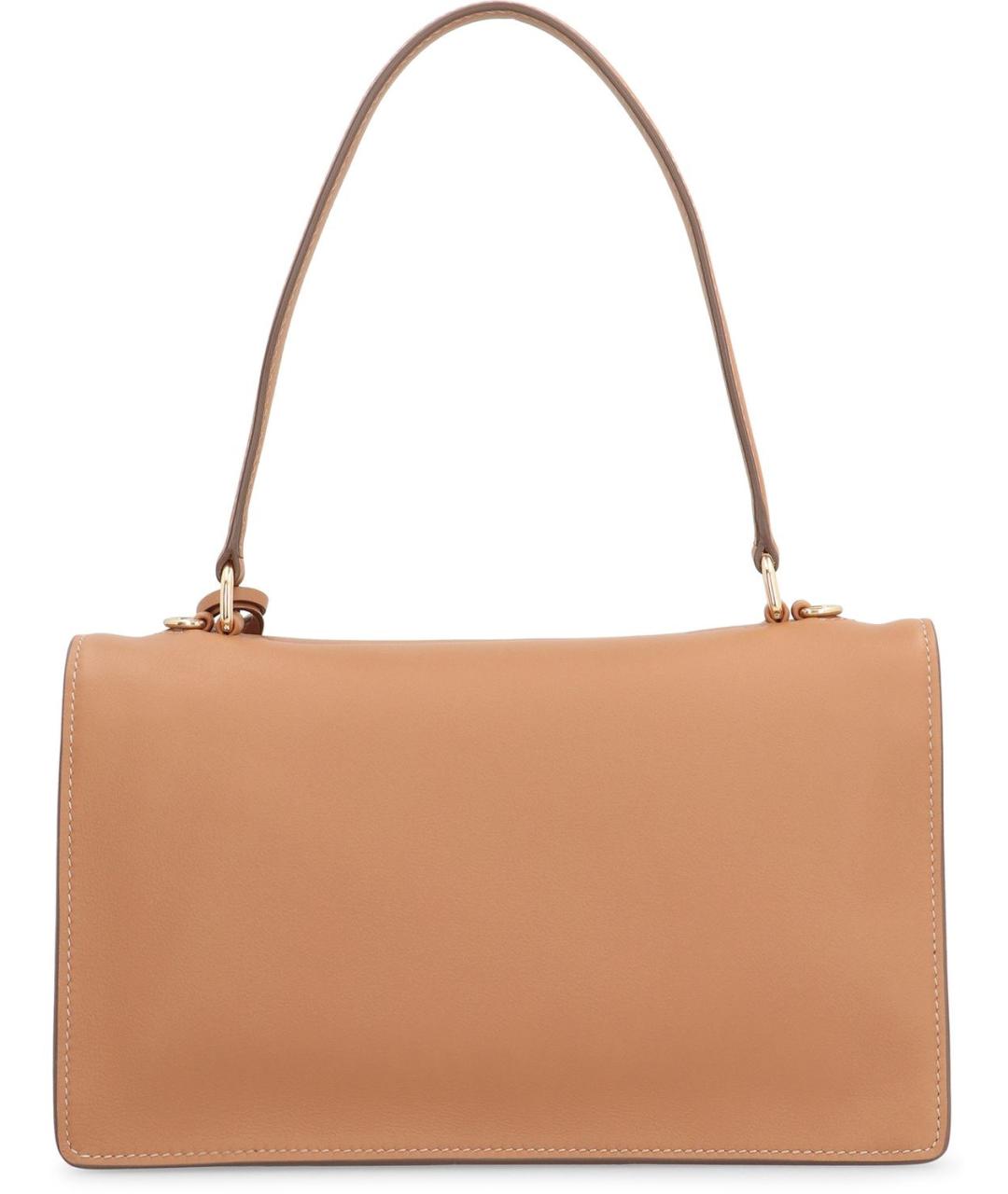 PRADA Бежевая кожаная сумка через плечо, фото 3