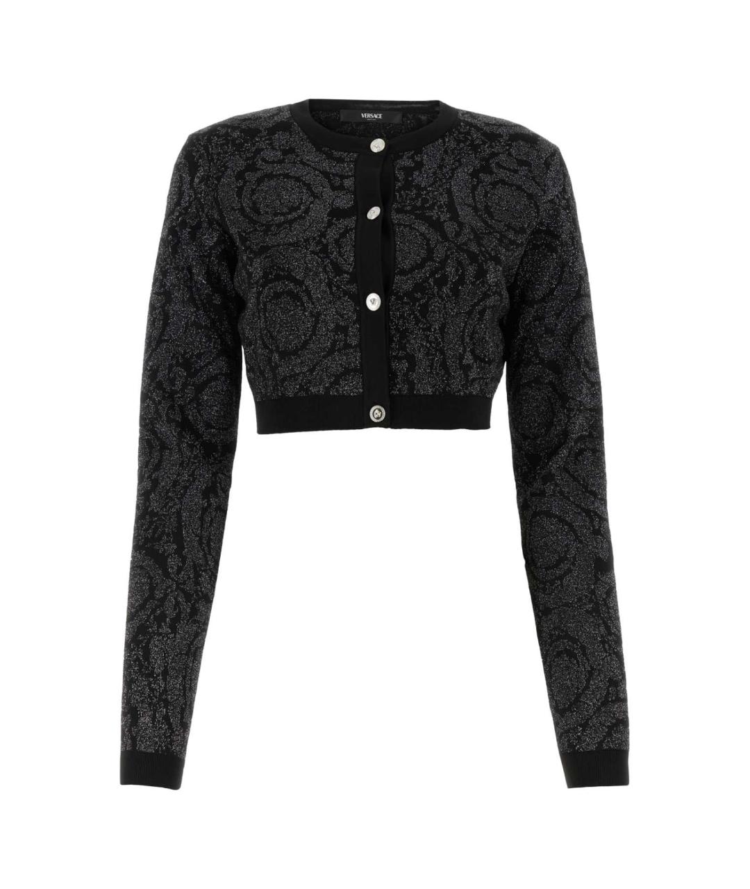 VERSACE Черный вискозный кардиган, фото 1
